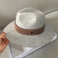 Модные европейские и американские новые шерстяные шапки для мужчин и женщин фетровая шапка, сезон осень-зима fedoras