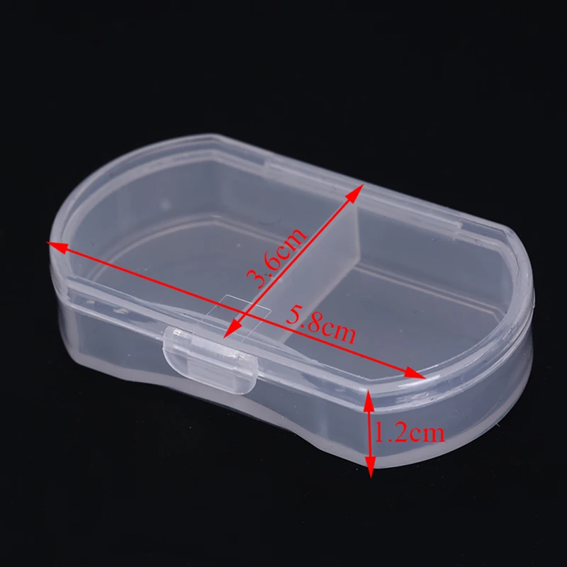 2pcs 2 Grids Container Dispenser Organizer For Medicines Transparent Pill Box Medicine Makeup Storage Case Container Pill Case