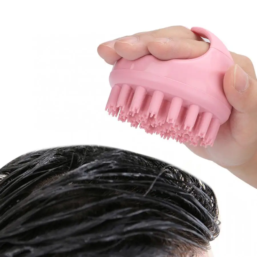 Ручная щетка для массажа головы круглая форма для мытья волос Расческа для мытье шампунем щетка с ручкой