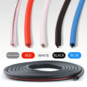 

5M Car Door strips Rubber Edge Protective Strips Side Doors Moldings Adhesive Scratch Protector Vehicle For Cars Auto