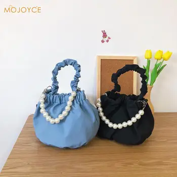 

Elegant Pearl Totes Handbags Classic Texture Creative Design Chic Women Pleated Chain Small Crossbody Shoulder Pouch