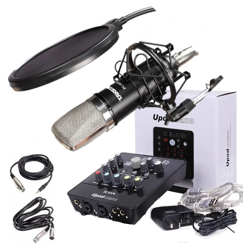 Takstar PC K600 записывающий микрофон со значком Upod nano sound card professional для студийной