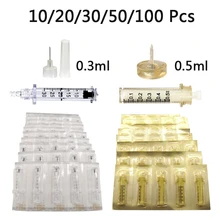 0,3/0,5 мл одноразовая Стерильная ампульная головка шприца для гиалуроновой ручки распылитель для инъекций пистолет для удаления морщин для губ