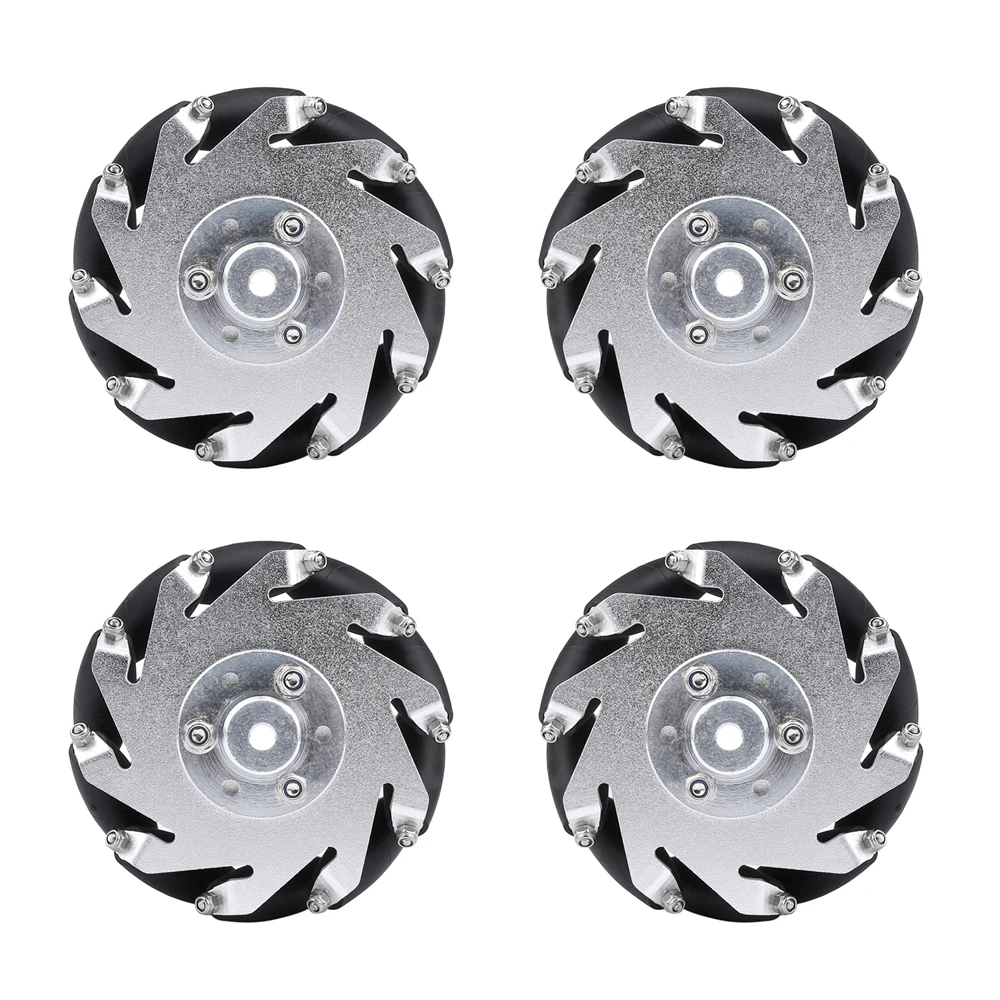 Modelo de Carro Roda com 6mm 15kg de Carga para Raspberry Pces Mecanum Cubos pi - Arduino Projeto Longa Vida Útil Nenhuma Deformação rc 4 60mm 3 4 pces 60mm mecanum roda com 6mm
