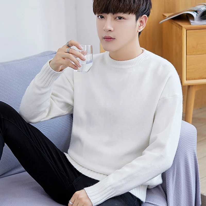

men round neck long sleeve winter sweater men's trend thick personality warm knitted sweaters