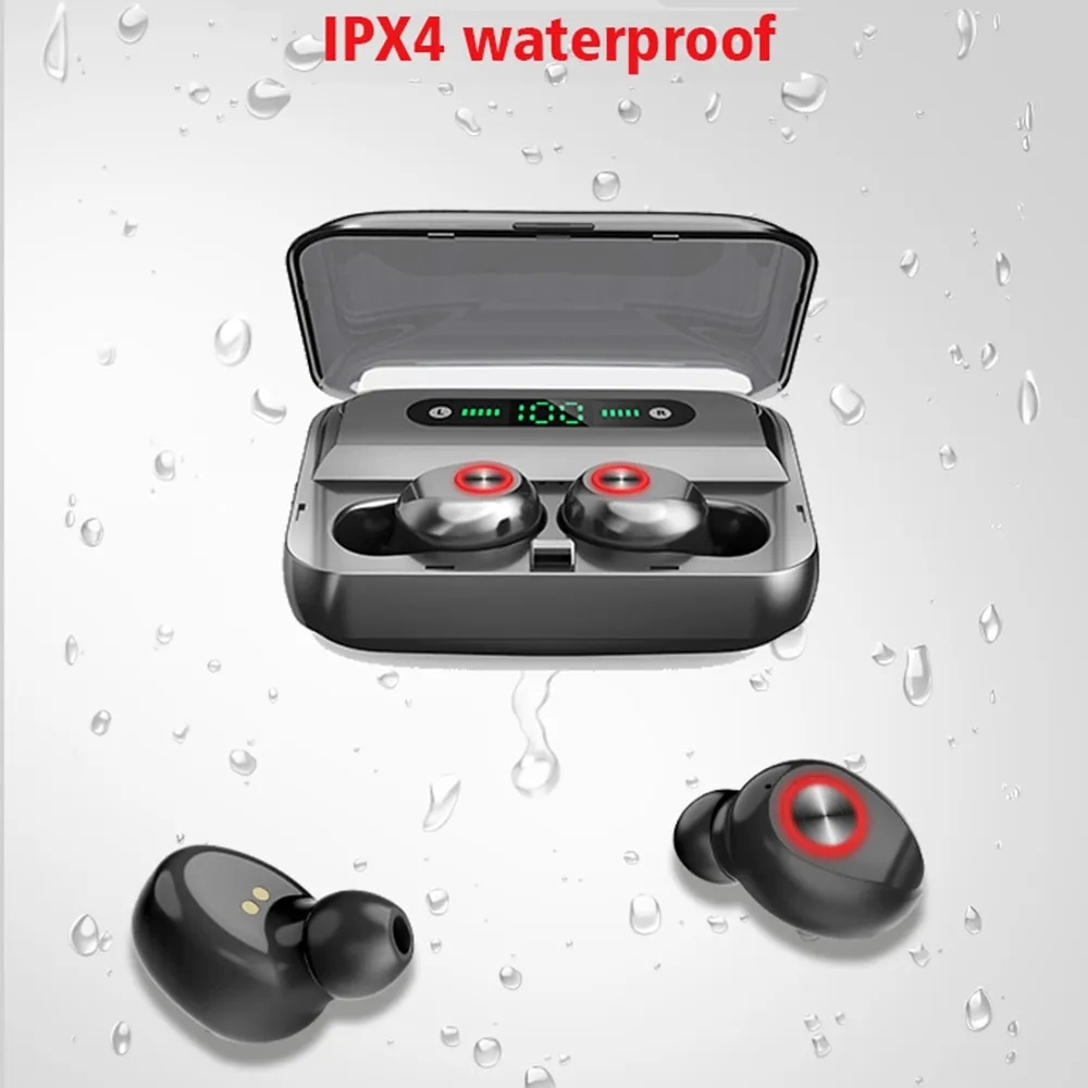T8 TWS BT 5.0 Earphone Wireless Headphone Stereo HIFI Earbuds With Mic Handsfree Earbuds Control for iPhone Android Devices
