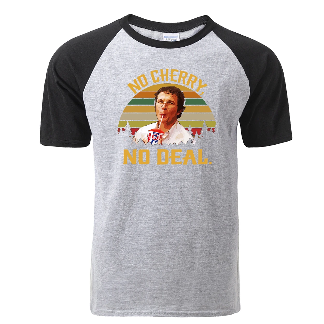 

Funny Stranger Things Raglan T Shirt No Cherry No Deal Print Tshirt Men Summer Casual Cotton Tshirt Hip Hop Tops Tees Streetwear