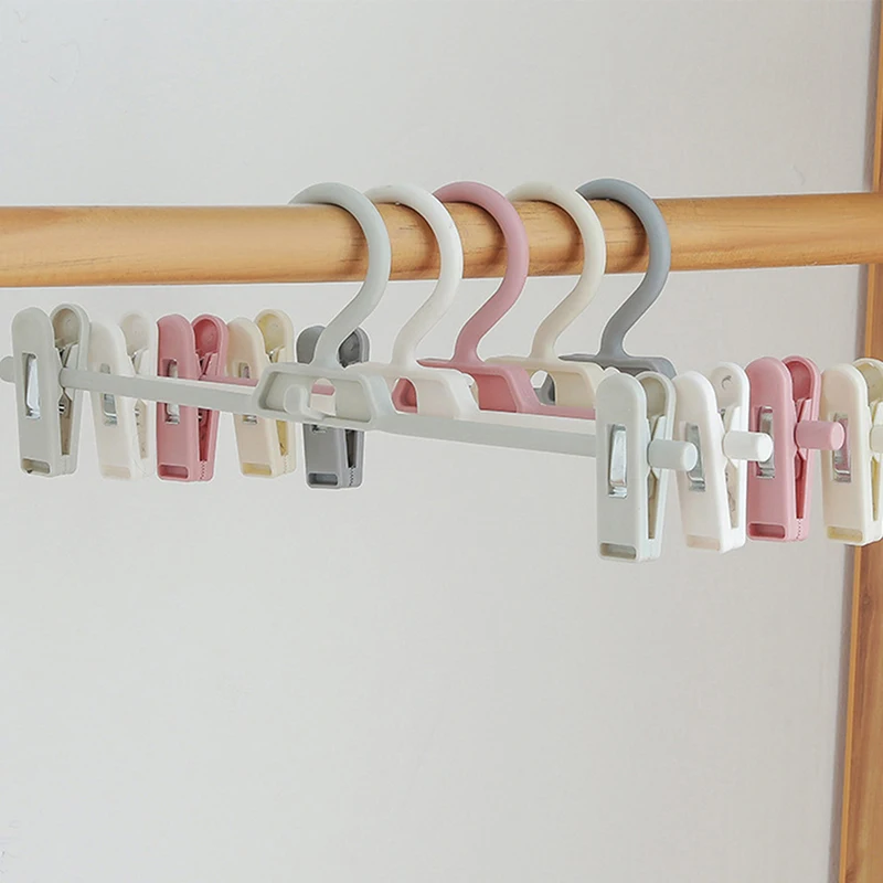 1PC Plastic Non-Slip Clothes Hanger Skirt Kid Clothes Stand Colorful Clothes Hanger For Baby Child Multifunction Tool