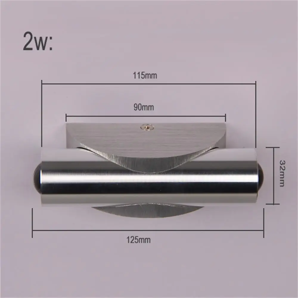 2 Вт теплый белый свет Светодиодная подсветка стены вниз лампа бра зеркало
