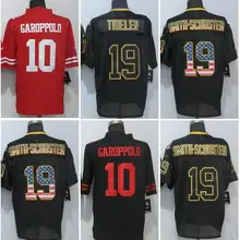 Сан-Франсиско А+++ Качественная мужская футболка для взрослых 19 Smith-schuster модная черная Элитная светящаяся Одежда 19 тиелен 10 Гаропполо