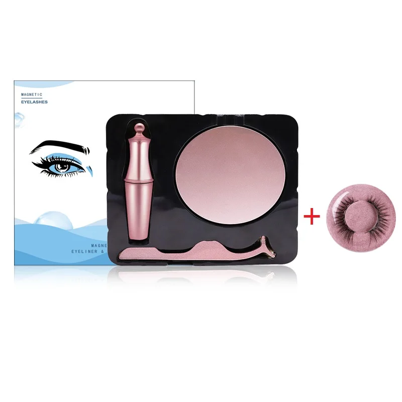 

False Eyelashes Set 2 Pairs + 1 Free Pairs Magnetic Eyelashes Liquid False Eyelashes And Magnet tweezers