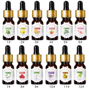 

10ml Water-soluble Essential Oil 12 Styles Flower Fruit Aromatherapy Organic Essential Oil Relieve Body Stress Skin Care TSLM2