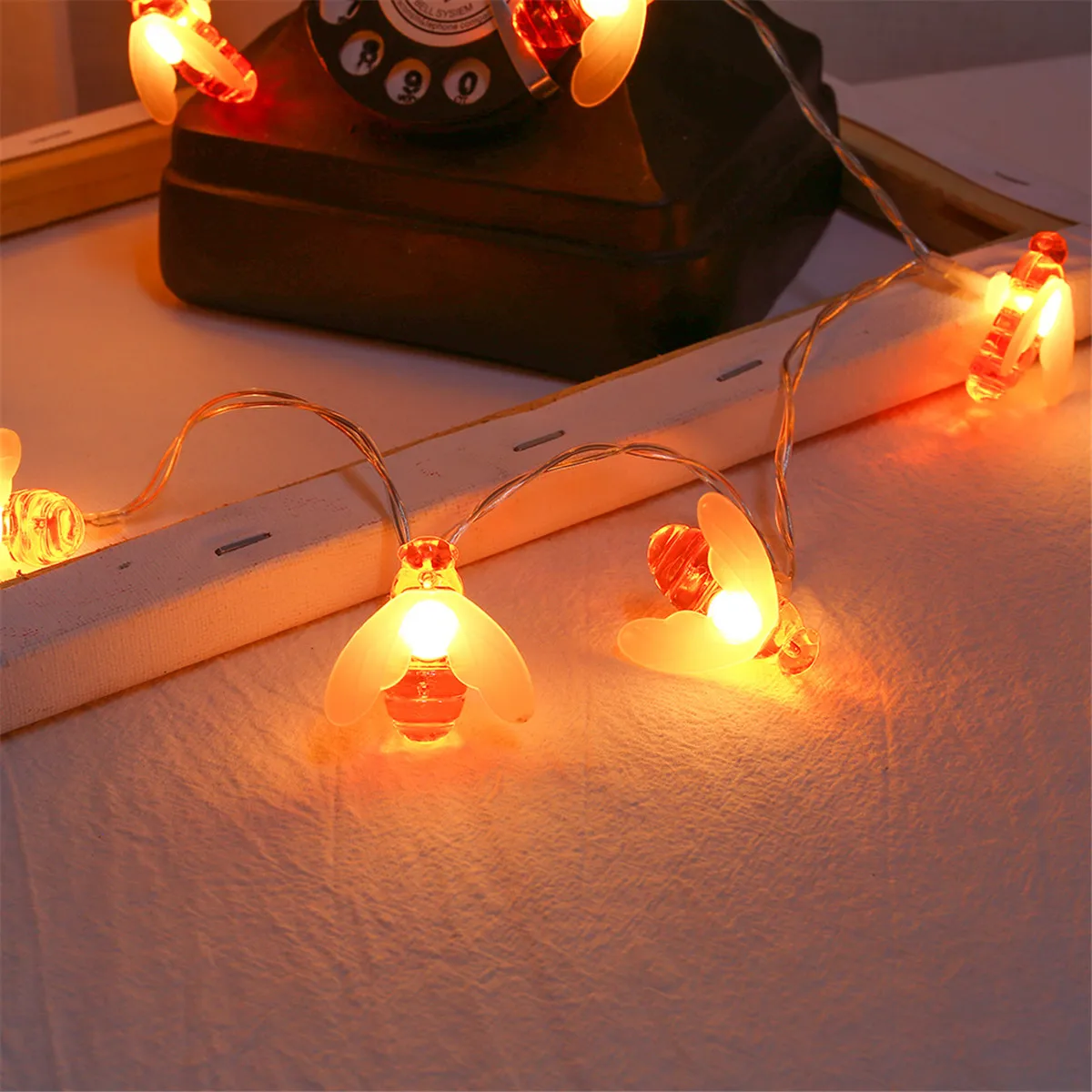 20 светодиодный светильник honey Bee светодиодный светильник USB Мощный светодиодный Сказочный светильник для рождественской вечеринки Открытый водонепроницаемый садовый патио забор освещение беседки