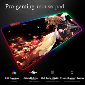

Yuzuoan Customized RGB Mouse Pad Non-slip Thickened Gamer Computer Keyboard Pad LED Colorful Lighting Carpet Mat Adjustment