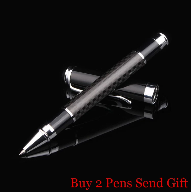 

Hot Selling Luxury Brand Metal Roller Ballpoint Pen Carbon Fiber Writing Roller Pen Buy 2 Pens Send Gift