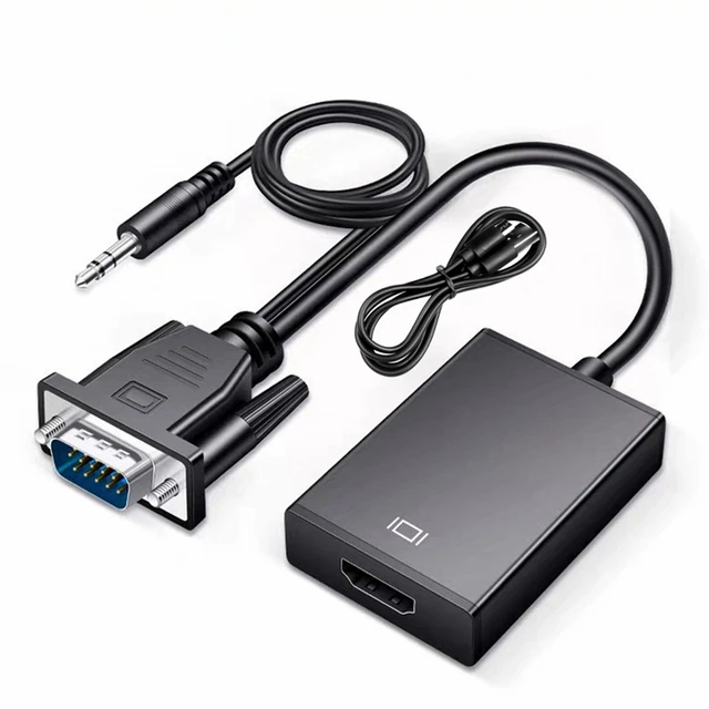 Câble HDMI vers VGA câble HDMI mâle vers VGA mâle convertisseur Audio