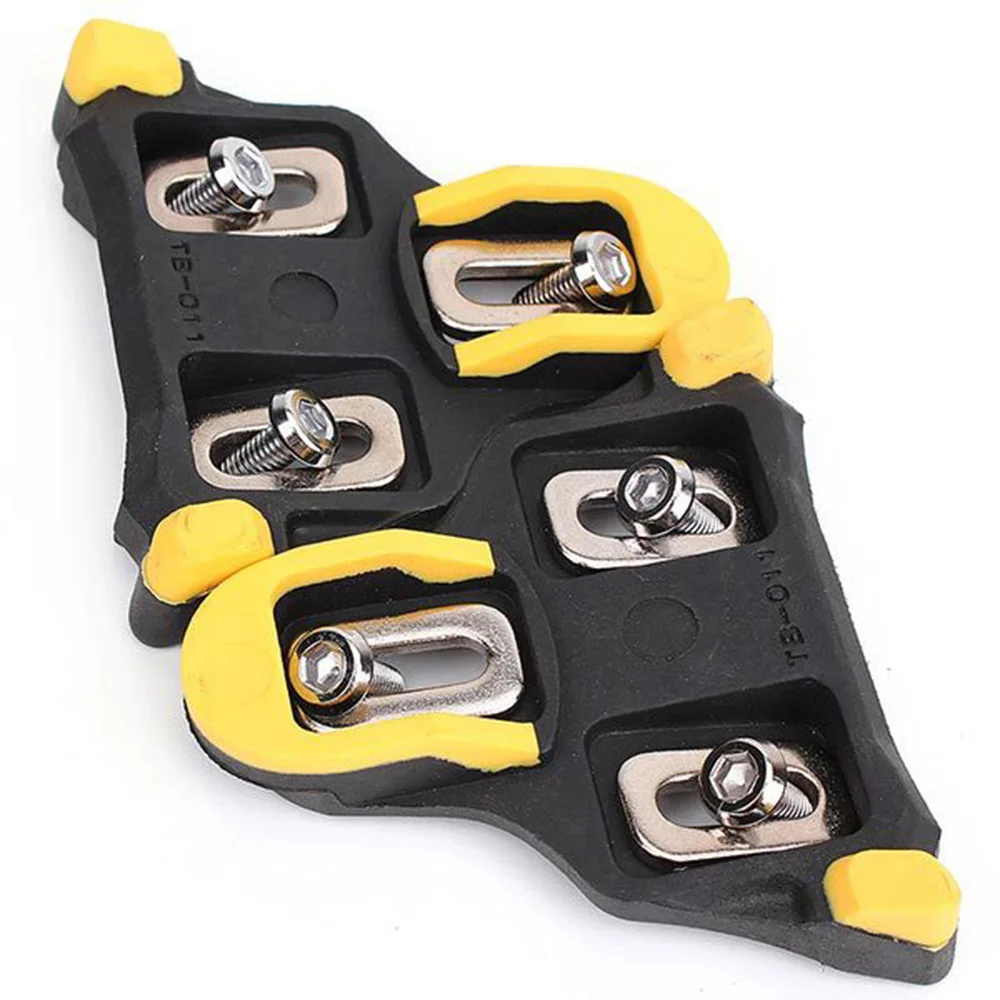 1pair Bicycle Self-locking Pedal Set Red Yellow Road Bike Pedal Cleats For Shimano SPD-SL SM-SH11 2pcs Bike Accessories BC0182 (3)
