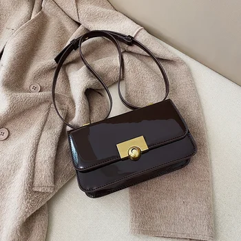 

Casual Bright Locks Square Pu Leather Women Handbags Female Messenger Bags Ladies Shoulder Bags 2020 New Fashion
