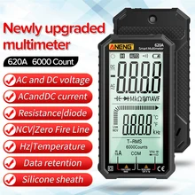 ANENG 620A multimetro digitale LCD portatile 6000 conta Auto che varia AC DC Volt voltmetro amperometro frequenza NCV Tester Meter