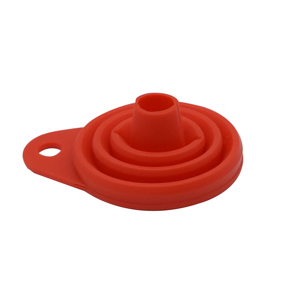 Car Universal Collapsible Silicone Auto Engine Funnel Gasoline Oil Fuel Petrol Diesel Liquid Washer Fluid Change Fill Transfer