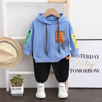 

Autumn Baby Boy Children Clothes Girl Letter Hoodies Pants 2Pcs/sets Spring Infant Outfit Kid Fashion Toddler Casual Sportswear
