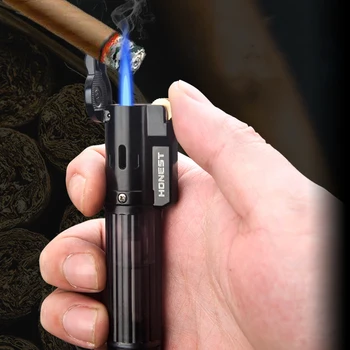 HONEST Gas Lighter Lighters Smoking Accessories Blue Flame Butane Torch Lighter Cigarettes Lighter Gadgets For Men 2020 New 2
