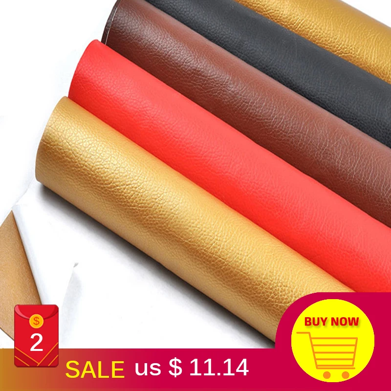 Skup 50x135cm wielkoformatowa skórzana naszywka samoprzylepny bez prasowania Sofa naprawa skóra PU naklejki na tkaniny łatki notatnik