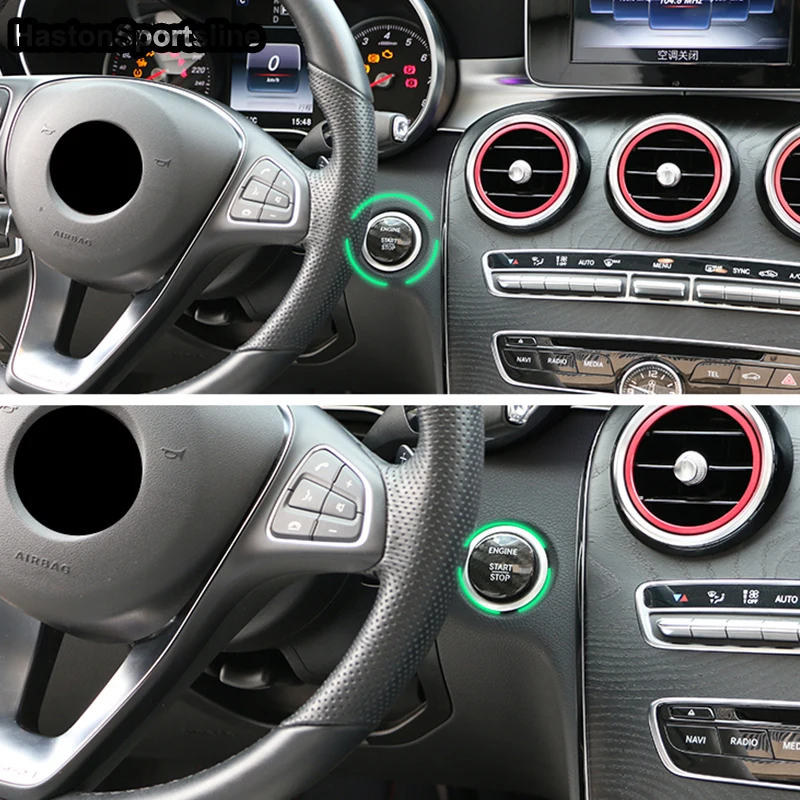 Для Mercedes Benz C Class W205 C180 C200 C250 C300 C400 C63 углеродное волокно кнопка запуска и остановки