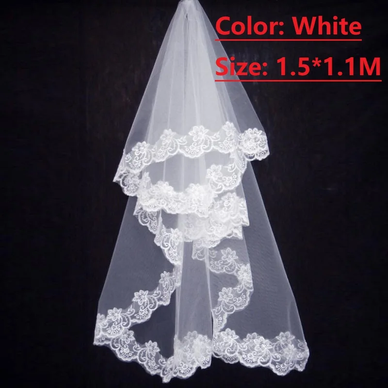 Fashion Lace Wedding Accessories Short Wedding Veil