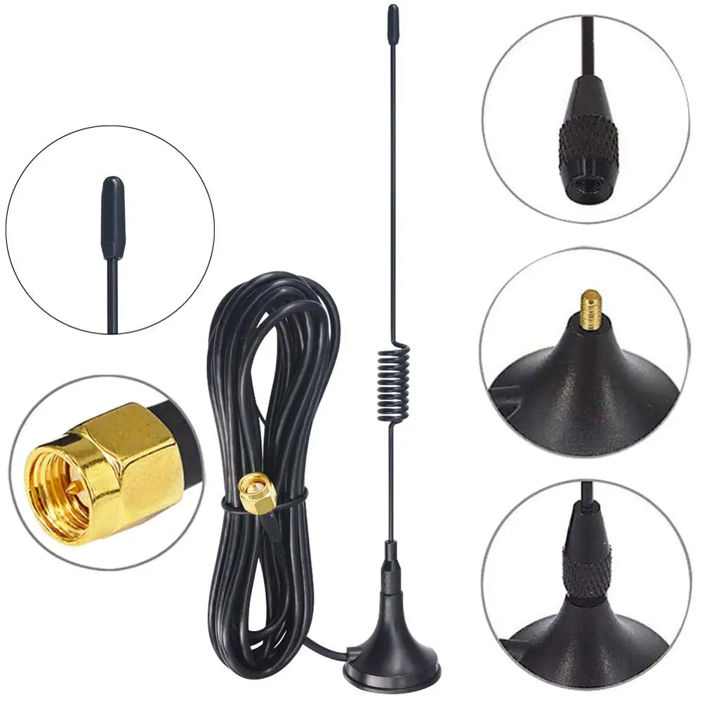 3.5DBi Gains ADS-B 1090Mhz SMA Male Plug Connector Aerial Magnetic Base RG174 3M Antenna 1 piece