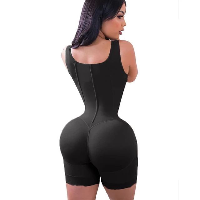 Open Bust Mid-Thigh Body Shaper with Hook & Eye Closure by