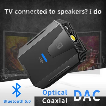 

Digital to Analog Audio Converter Bluetooth 5.0 Optical Toslink Coaxial Signal to RCA R/L Audio Decoder SPDIF ATV DAC Amplifier