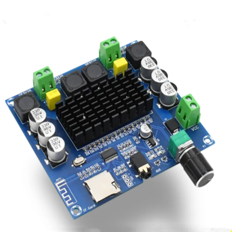 XH-A105 2x100 Вт Bluetooth 5,0 цифровой усилитель плата TDA7498 стерео аудио усилитель модуль Поддержка TF карты AUX