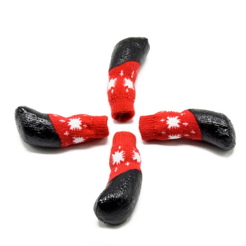 4 шт., ботинки для собак, водонепроницаемые носки, Нескользящие уличные носки для щенков, покрытие для ног на Хэллоуин, водонепроницаемые носки для собак, покрытие для ног