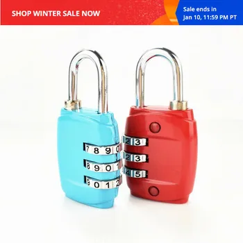 

Suitcase Luggage Metal Code Lock 3 Dial Digit Password Combination Padlock Mini Coded Keyed Anti-Theft Locks