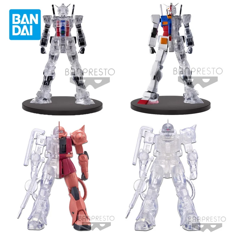 

Оригинальная Сборная модель Bandai, детские игрушки, Gundam RX78-2 Red Zaku, прозрачные Аниме фигурки, коллекционные предметы, подарки для детей