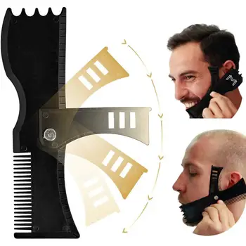 

Adjustable Beard Shaping Tool Trimming Shaper Template Styling Beard Comb Beauty Lineup Edger Template Trimmers Tool Tool K5C8