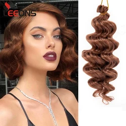 Leeons 9Inch Crochet Braids Hair Freetress Crochet Braids Hair Ocean Wave Synthetic Hair For Braid Extensions Heat Resisting