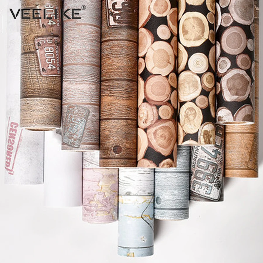 Винтажный плакат на стену наклейки для детской комнаты водонепроницаемые самоклеющиеся обои дверь комнаты мебель из древесины обновления наклейки