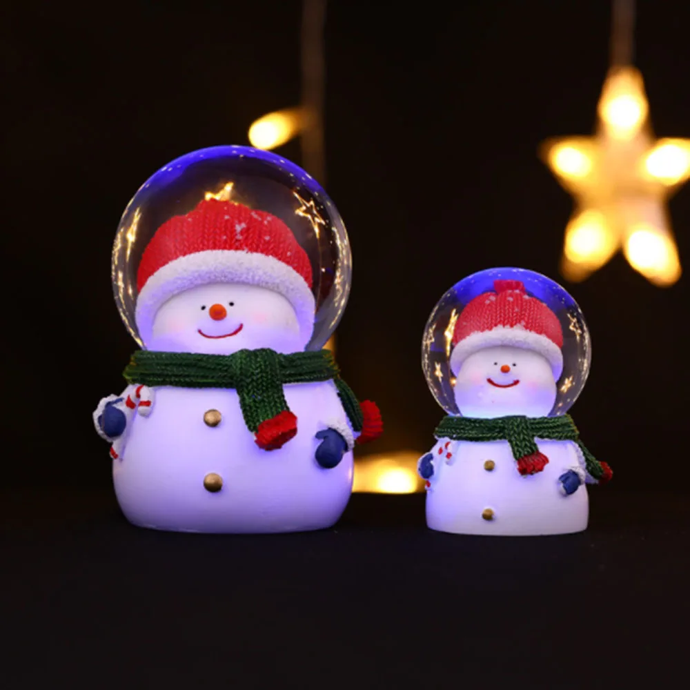

Christmas Crystal Resin Glass Ball Desktop Ornaments Resin Ball Christmas Gifts for Children Holiday Decor