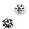 Doreenperles à base de Zinc, bouchons de fleurs couleur argent Antique, bijoux pour faire soi-même (convient pour perles 8mm-12mm) 6mm x 2.8mm, 300 pièces ► Photo 3/3