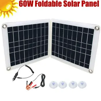 

Energy Saving Solar Panel Sun Power 18V/12V Modern Camping Solar Power Charger Foldable Car DIY 60W Solar Panel Cell