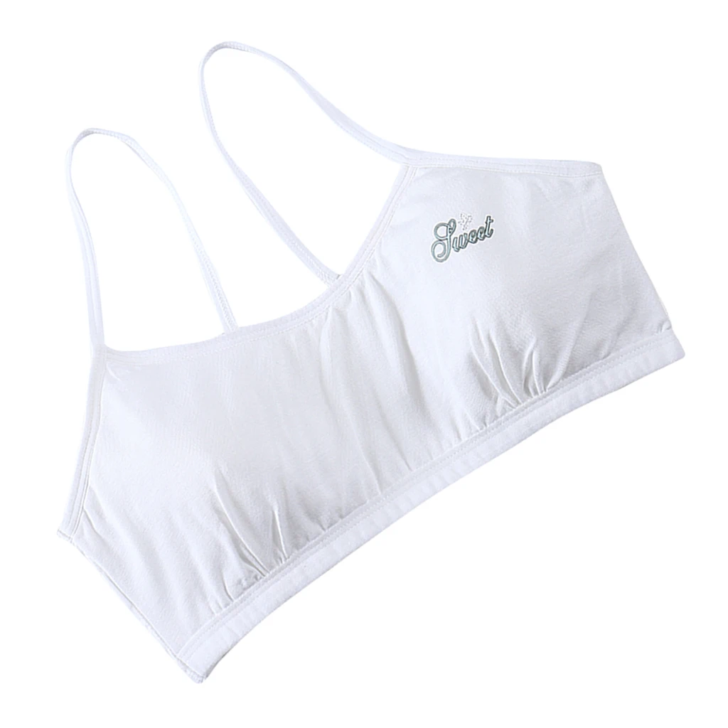 Young Girls Teen Girls Breathable Bra Wireless Stretchy Yoga Bras Training Bra for Activity Gym