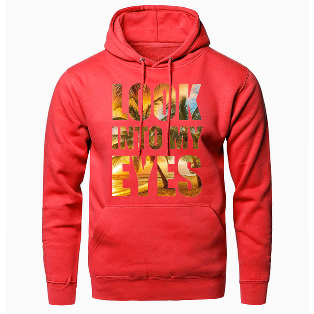 trend 2020 spring autumn hooded hoodie look into my eyes fashion print slim fit tracksuits windproof sweatshirt hip hop tops