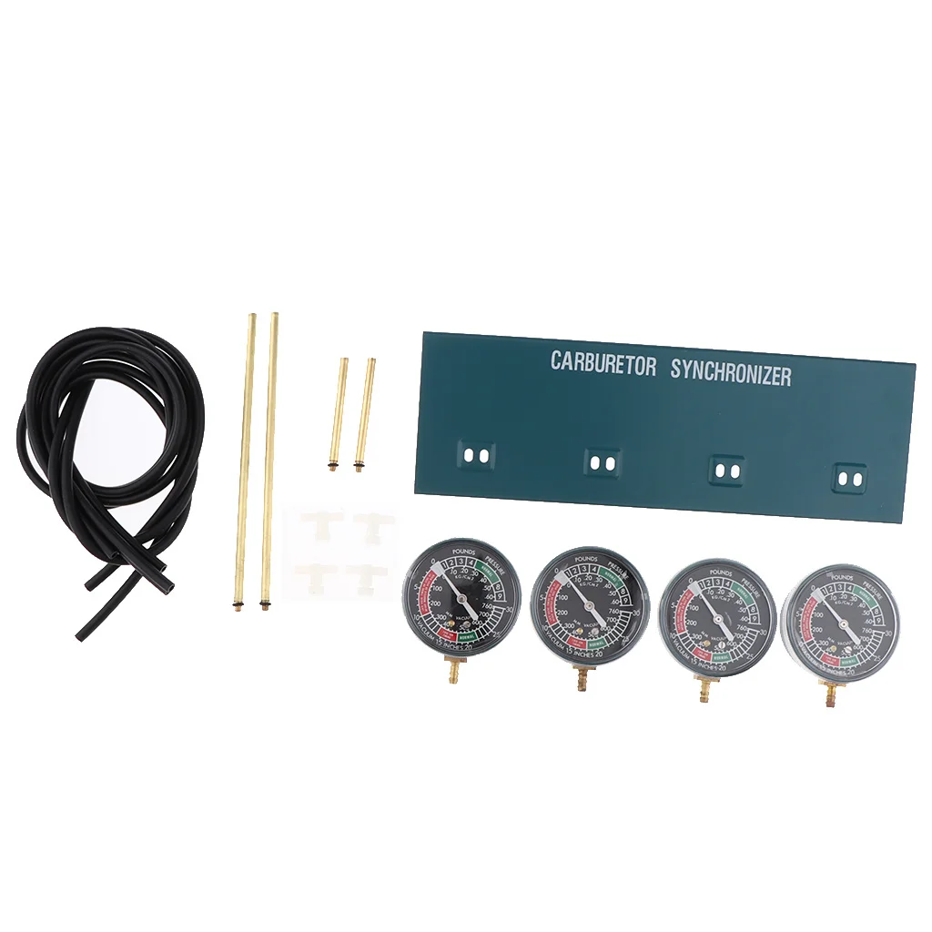4Set Motorcycle Carb Carburetor Vacuum Gauge Synchronizer Balancer