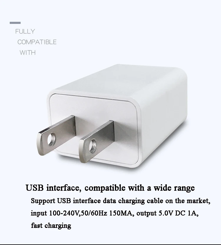 10 шт. USB зарядное устройство для мобильного телефона настенный адаптер США штекер 1А быстрая зарядная головка для Android для iph