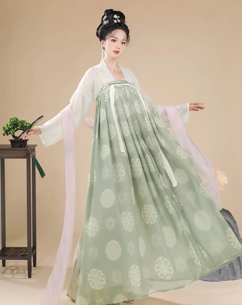 

Original Hanfu Women's Tang Restored Ru Skirt Chest Length Elegant In Spring Summer Cosplay Long Dress Ethereal Fairy Skirts