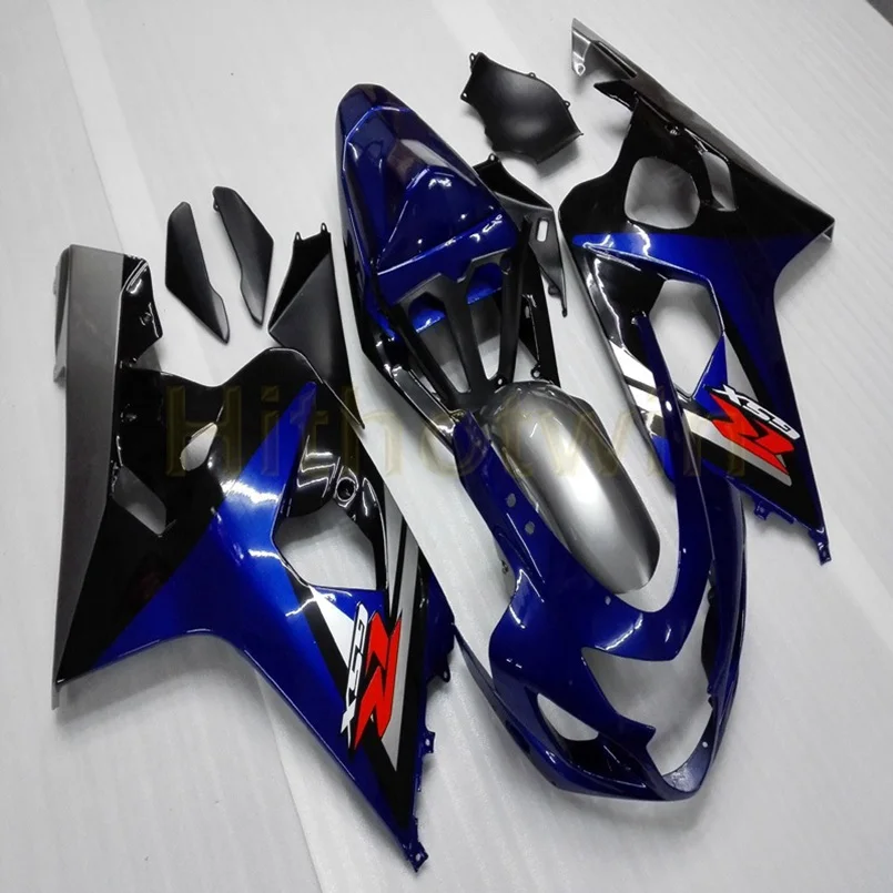 Пользовательский капот мотоцикла для GSX-R600750 2004-2005 K4 ABS пластик обтекатель инъекции плесень синий белый - Цвет: Q