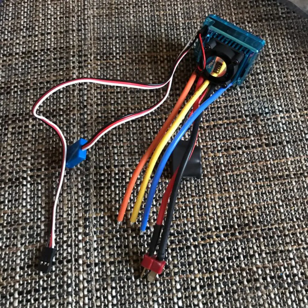 120A Бесщеточный Регулятор скорости ESC с датчиком и Т образной вилкой для 1/8 1/10 1/12 RC