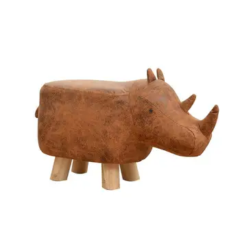 

Children's Cartoon Animal Stool Fashion Creative Sofa Stool Home Footstool Calf Cartoon Low Stool Solid Wood Stool